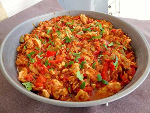 Emince de poulet aux tomates sechees - recette facile.