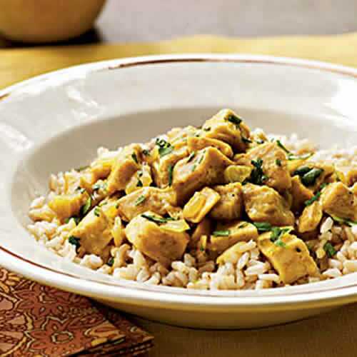 Eminces de dinde curry cookeo - un plat délicieux au cookeo.