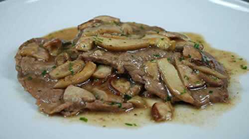 Escalopes aux champignons cookeo - recette cookeo facile.