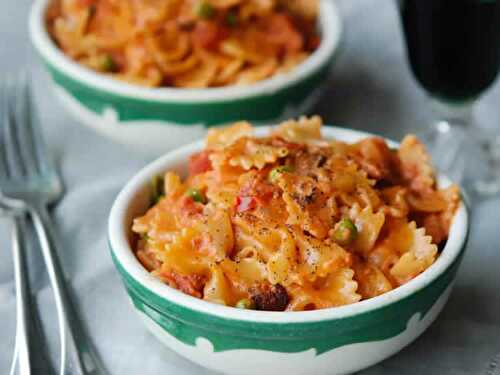 Farfalle et viande hachée au cookeo - recette plat cookeo.