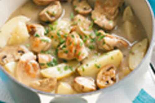 Filet poulet pommes de terre champignons cookeo - recette facile.
