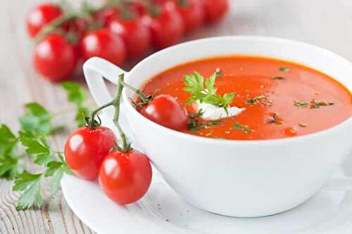 Gaspacho express tomate - la soupe froide d'origine Andalouse.