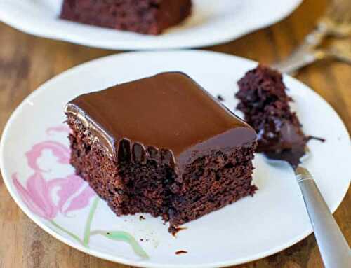 Gâteau au chocolat avec ganache au thermomix - cake hyper moelleux