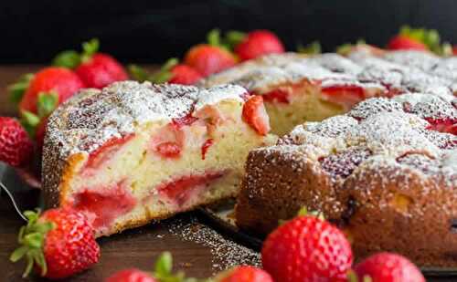 Gâteau aux fraises facile au thermomix - recette thermomix.