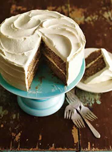 Gateau aux pacanes et creme au beurre au miel - recette facile