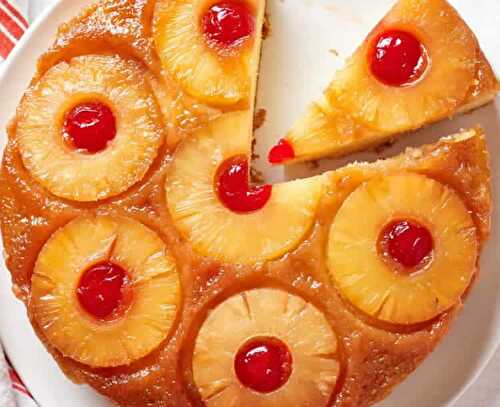 Gâteau renversé à l'ananas au thermomix - la recette thermomix facile.