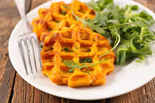 Gaufre à la patate douce - un délice fait maison bien léger et croustillant