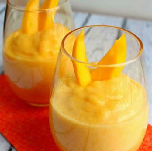Glace de mangue au yaourt avec thermomix - recette thermomix.