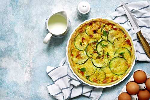 Gratin de courgettes rapide - délicieux plat au four pour 4 personnes.