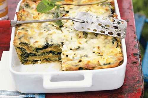 Gratin de lasagnes courgette et fromage chèvre au thermomix