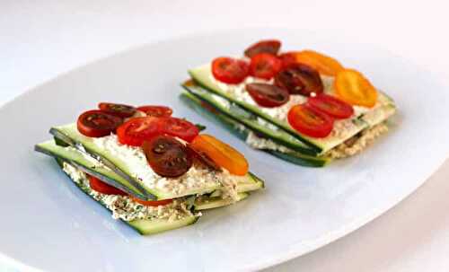 Lasagne de courgette crue et amande - pour votre entrée de plat