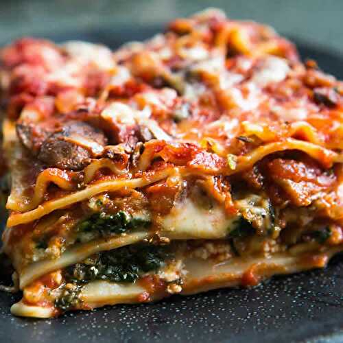 Lasagnes aux champignons et tomate au thermomix - recette facile.