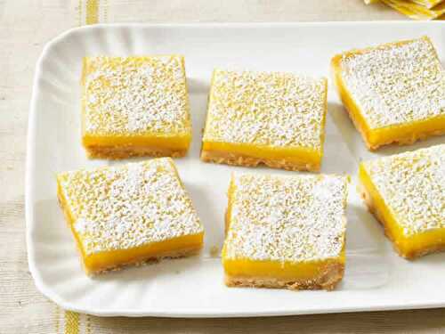 Lemon bars au thermomix - des délicieux carrés au citron.