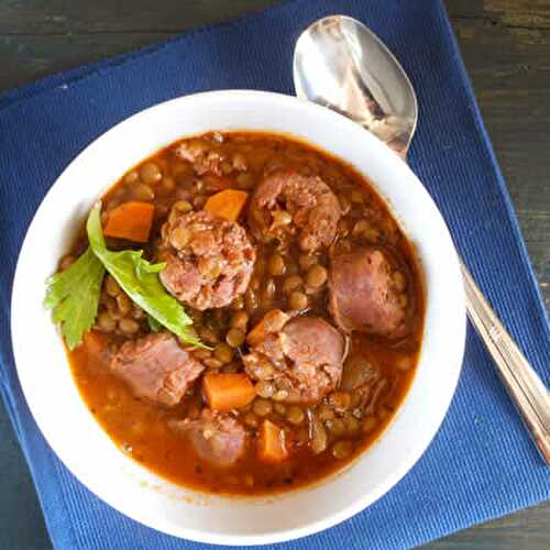 Lentilles saucisses cookeo - recette facile pour vous à la maison