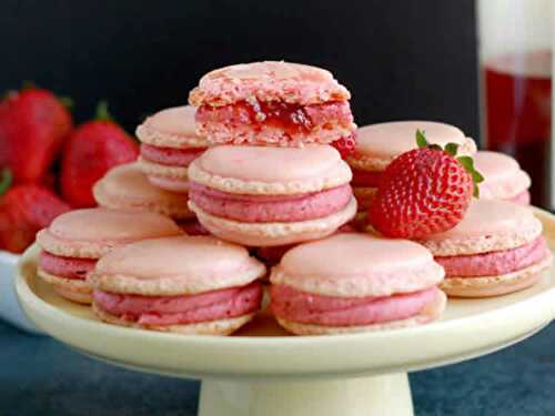 Macaron fraise chocolat au thermomix - recette gâteau thermomix.