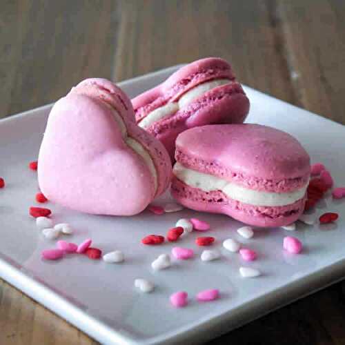 Macarons coeur au thermomix - un gâteau d'amour pour la Saint-Valentin