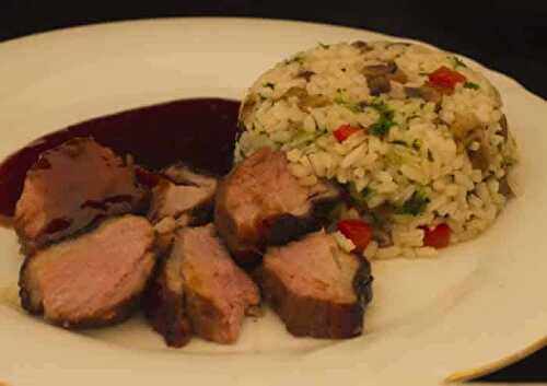 Magret de canard risotto cookeo - votre plat délicieux au cookeo.