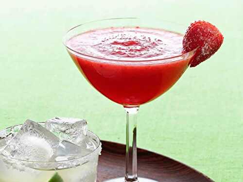 Margarita fraises avec thermomix - recette cocktail thermomix