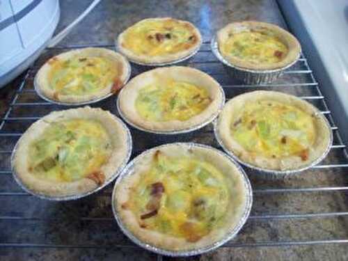 Mini quiches au poireau - recette facile à la maison.