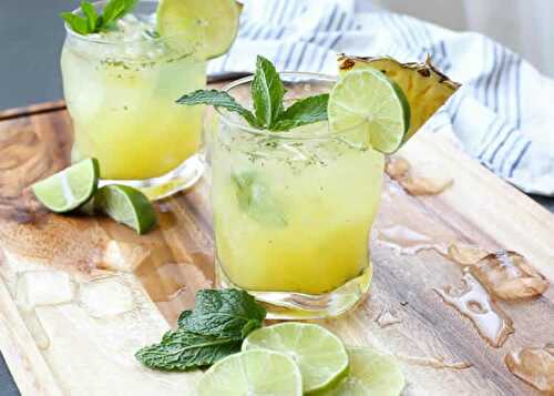 Mojito ananas pour enfants au thermomix - mojito sans alcool.