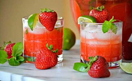 Mojito fraise avec thermomix - recette apéro thermomix facile.