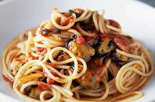 Moules et spaghetti sauce tomate cookeo - recette cookeo.