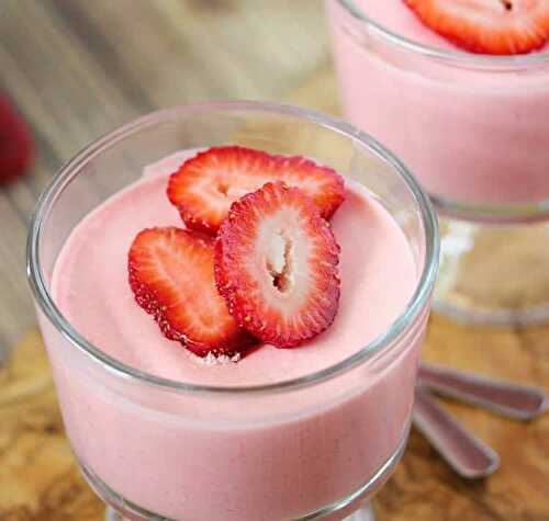 Mousse magique de fraise au thermomix - recette dessert thermomix.