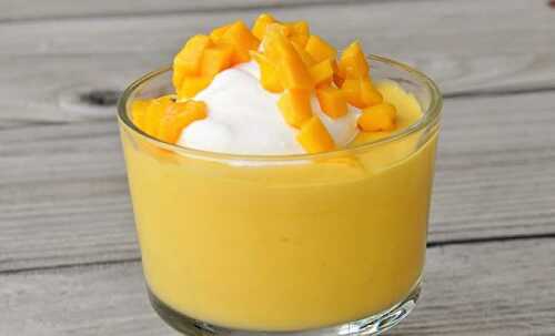 Mousse mangue avec thermomix - recette thermomix facile.