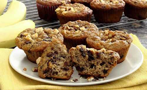 Muffins au banane et chocolat au thermomix - recette thermomix.