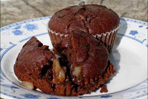 Muffins poire-chocolat au thermomix - gâteaux au chocolat fondant