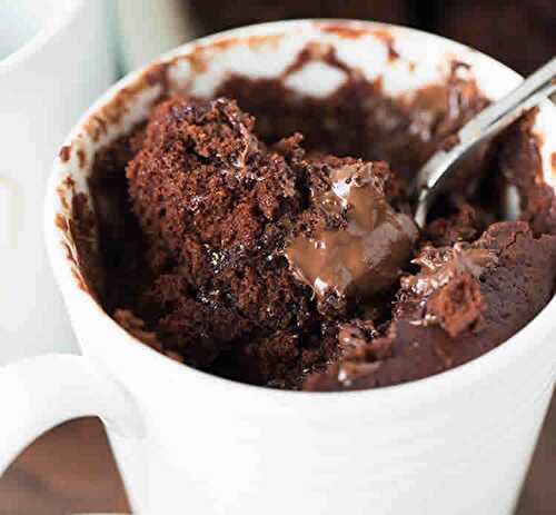 Mug Cake Chocolat Coulant au thermomix - recette dessert thermomix.