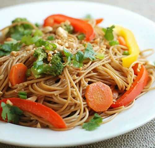 Nouilles sautées avec légumes au cookeo - un plat 100 % végétarien,