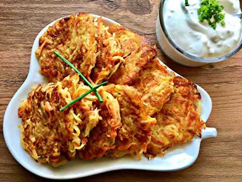 Pancakes au pommes de terre au thermomix - à base de pdt et carottes