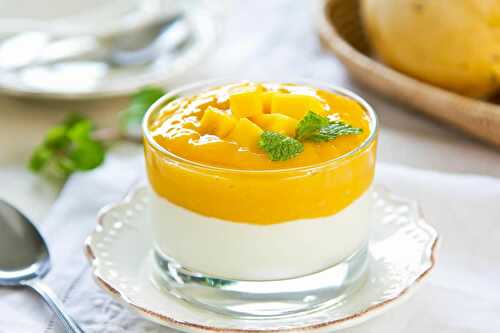 Panna cotta à la vanille coulis de mangue au thermomix