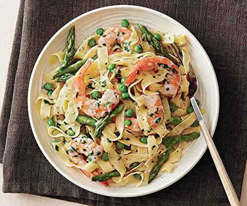 Pates aux crevettes lait de coco cookeo - un délicieux plat de dîner.