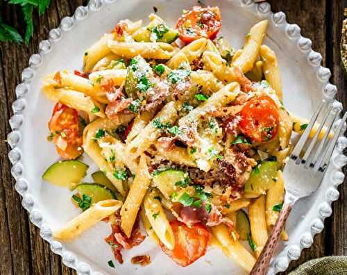 Penne aux courgette et tomates au cookeo - pour votre repas de dîner