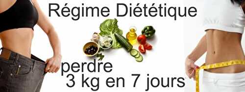 Perdre 3 kg en 7 jours - un régime efficace pour vous.