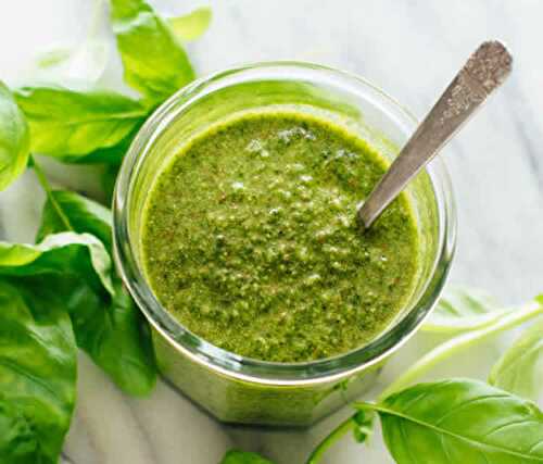Pesto vert italien au thermomix - sauce pour accompagner vos plats.