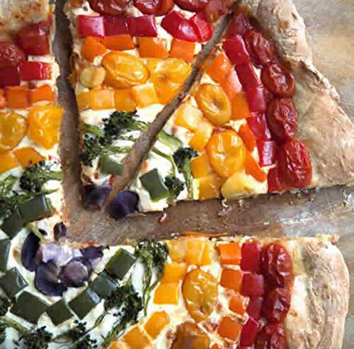 Pizza arc en ciel avec thermomix - recette thermomix facile.