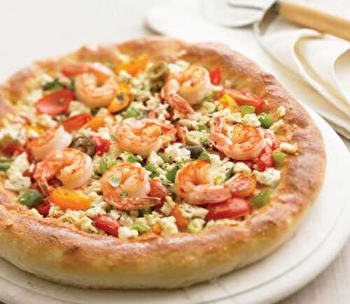 Pizza aux crevettes - recette facile pour cette pizza.