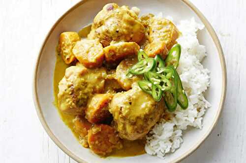 Plat de poulet curry cookeo - votre déjeuner avec le poulet.