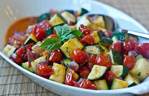 Poêlée de courgettes et tomates - pour accompagner votre plat de viande