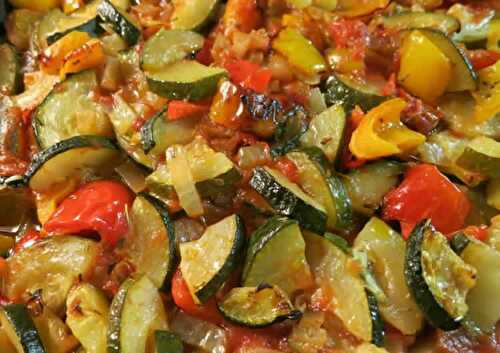 Poêlée de courgettes poivrons et tomates - pour votre dîner ce soir