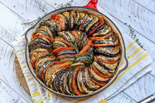 Poêlée de courgettes tomates et aubergines - plat 100 % légumes