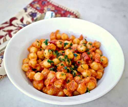 Pois chiches en sauce tomate au cookeo - votre diner chaud.