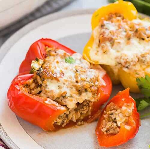 Poivrons farcis à la dinde - plat au four pour votre dîner ce soir