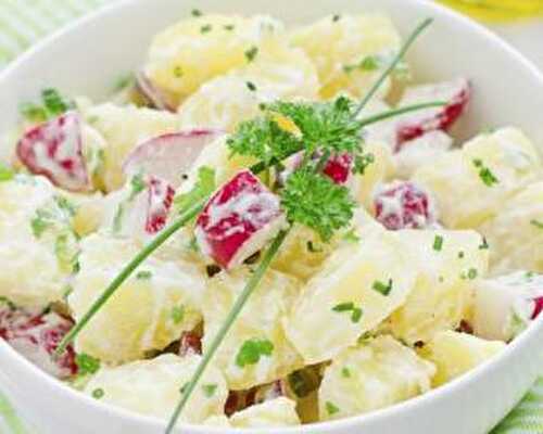 Pomme de terre oignon oeuf salade - recette facile