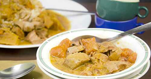 Porc aux patates douces et curry au cookeo - plat du soir au cookeo.