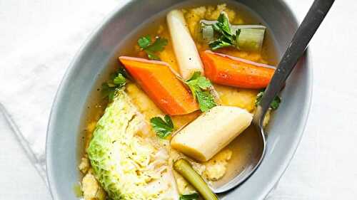 Pot-au-feu végétarien au thermomix - plat à base de légumes varoma.