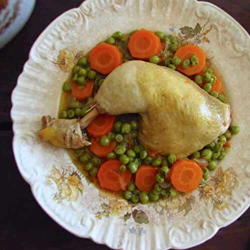 Poulet aux carottes et pois au cookeo - plat en moins de 20 minutes